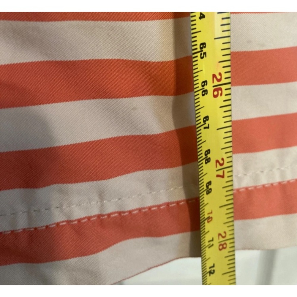 Women's Lafayette 148 NY Striped Lightweight Peach Rose & Tan Jacket - Picture 13 of 16